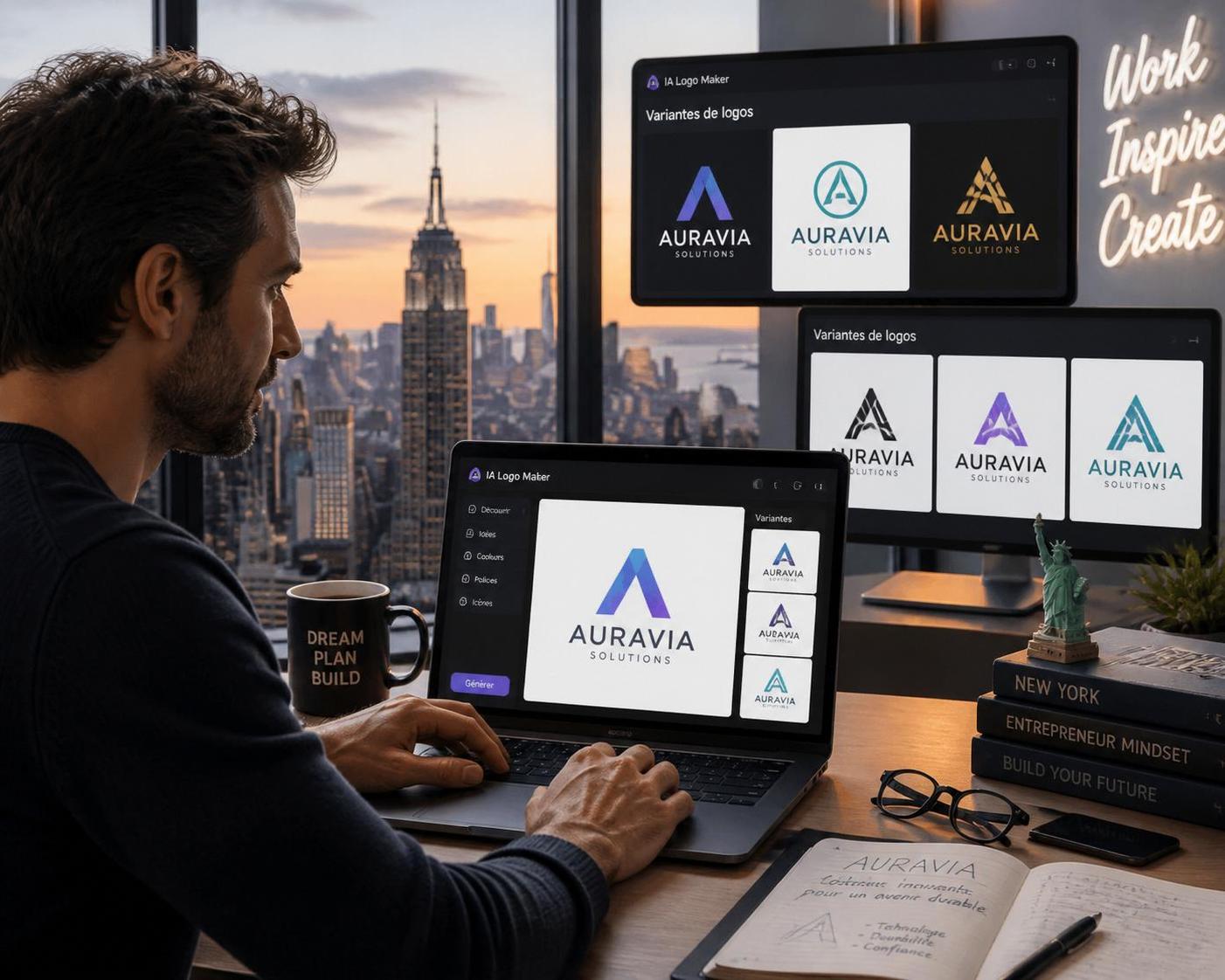 Créateur de logo ia : boostez votre image de marque rapidement 2 découvrez notre créateur de logo ia pour concevoir un logo unique et professionnel qui booste rapidement votre image de marque. simple, rapide et efficace !