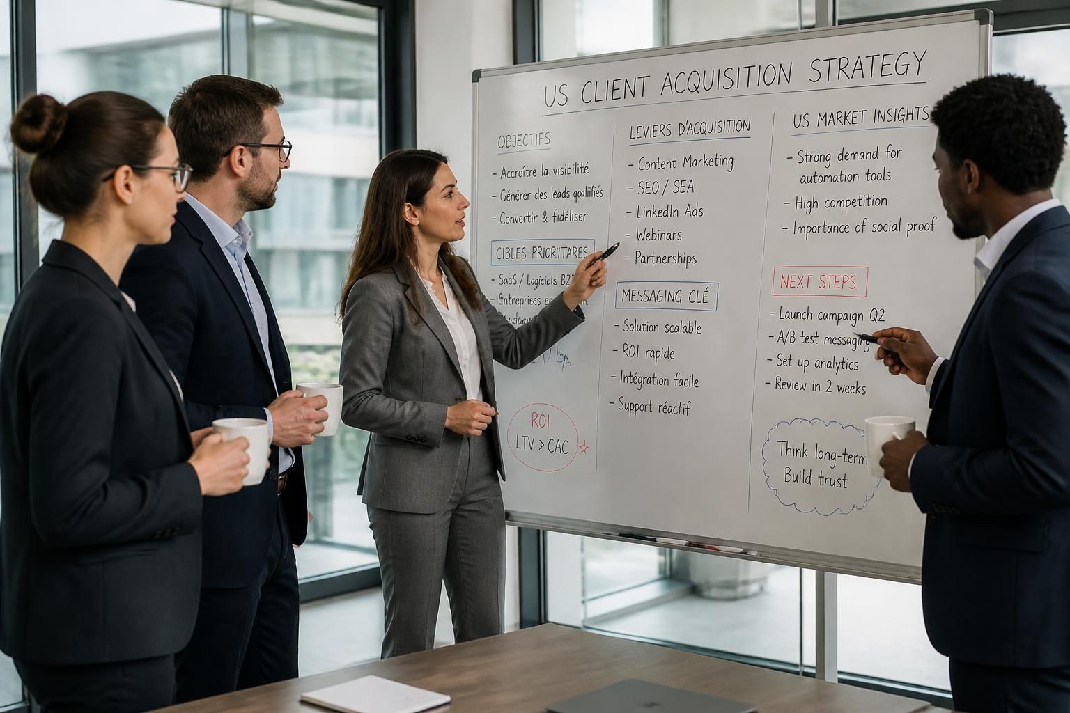 découvrez les différences majeures entre l'acquisition client aux usa et en france, et adaptez votre stratégie marketing pour réussir sur ces deux marchés clés.