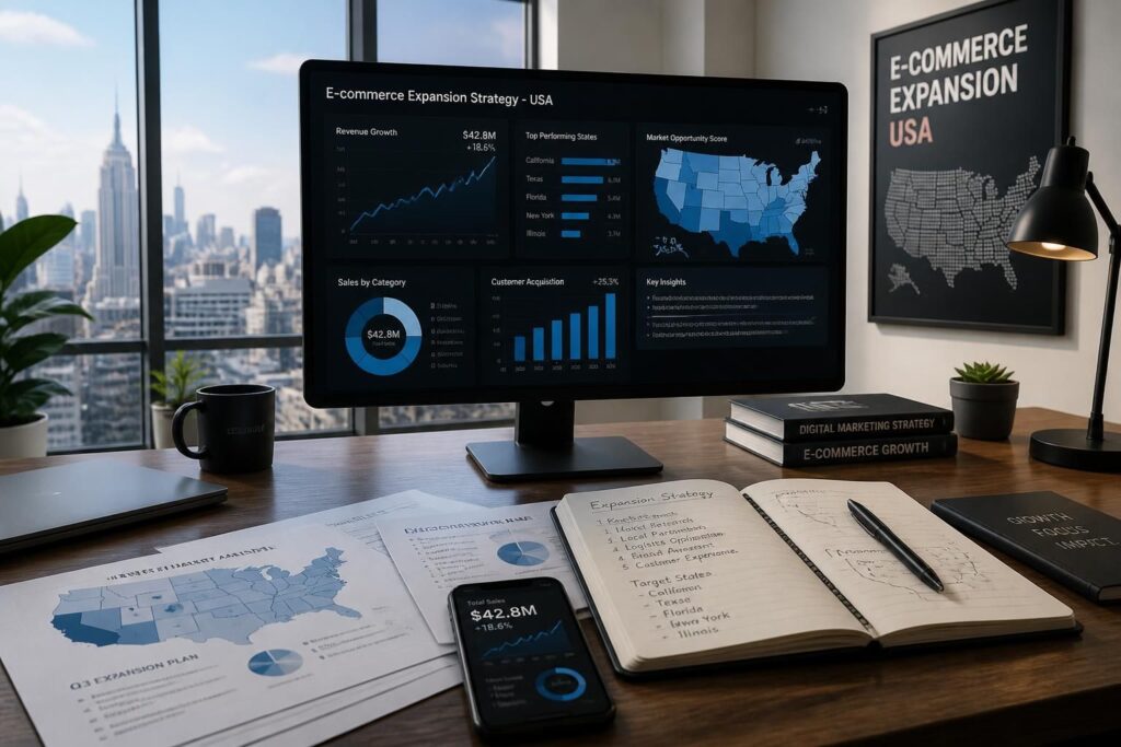découvrez un plan d'action réaliste pour réussir l'expansion de votre e-commerce aux usa et conquérir un marché en pleine croissance.